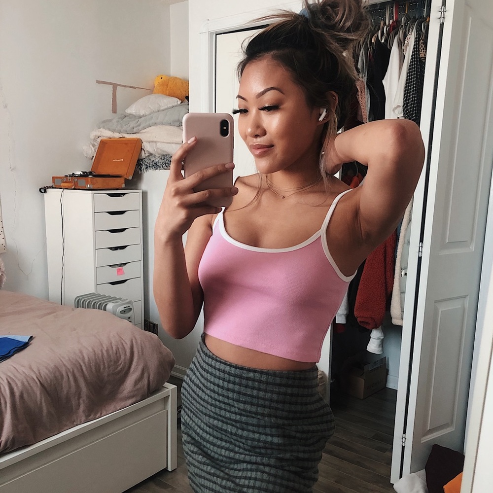 brandy melville pink tank